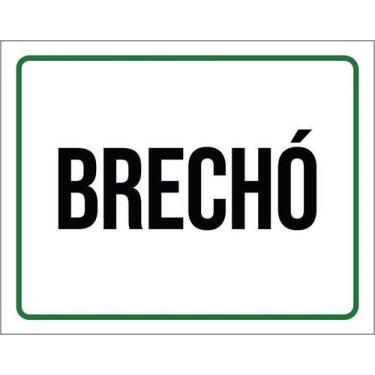 Imagem de Placa Sinalização Verde - Brechó 36X46 - Sinalizo
