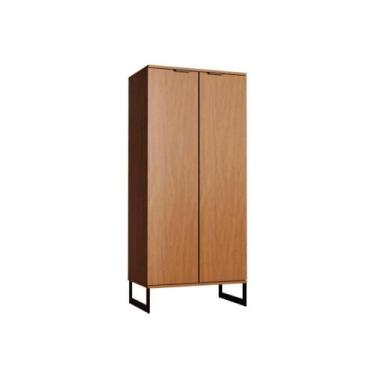 Imagem de Armário Linus 2 Portas Natural com Preto Fosco Província - PROVINCIA