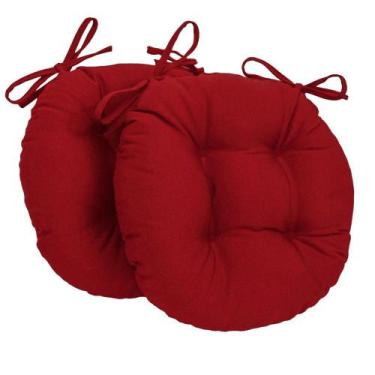 Imagem de Almofada Para Cadeira Redondo Ø40cm - 2pçs - FASTLAR, *Vermelho
