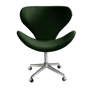 Imagem de Poltrona Isis Swan Cadeira Giratória com Rodinhas Escritório, Home off