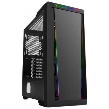 Imagem de Gabinete Gamer Gamdias Argus M2 RGB Mid Tower ATX Black Sem Fonte Sem 