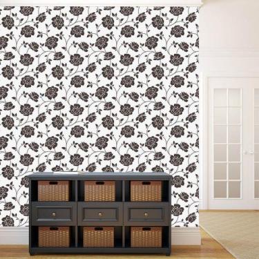 Imagem de Papel de Parede Adesivo - Arabesco e Rosas - 070ppf - Allodi