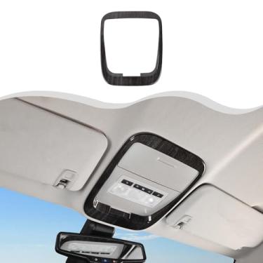Imagem de HTHE Cobertura do painel da lâmpada de leitura do telhado frontal para Chevy Colorado 2011-2023 e GMC-Canyon (madeira preta)