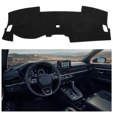 Imagem de SPEEDWOW Tapete de painel de painel compatível com Honda CRV CR-V 2023-2025 (sem modelos HUD) capas de tapete de painel acessórios internos preto