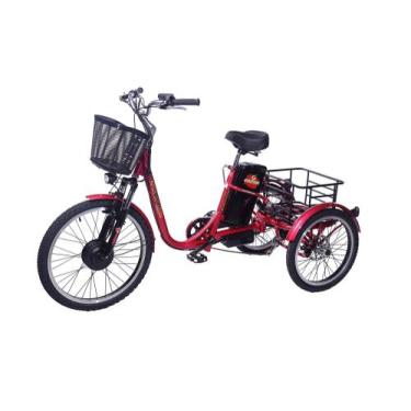 Imagem de Triciclo Elétrico Adulto Dream Bike - Elektra 500, Vermelho