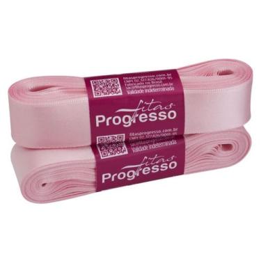 Imagem de FITA DE CETIM SIMPLES CF005 22MMx10M PROGRESSO, COR 310 ROSA BEBÊ