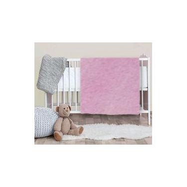 Imagem de Manta cobertor bebe Confort microfibra Rosa Claro 90 x 110 cm - 100% p