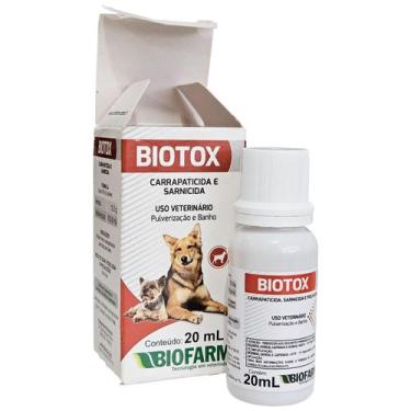 Imagem de Biotox Pulverização e Banho Para Cães Carraparos Pulgas 20ml - BIOFARM