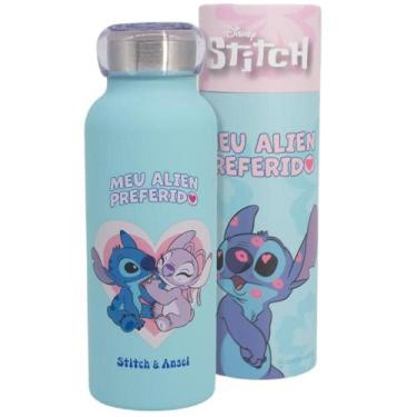 Imagem de Garrafa Stitch & Angel Térmica 6 Horas Quente Gelada 500m + Embalagem 