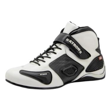 Imagem de Sapatilha Masculina de Corrida Profissional em Couro ideal p/automobilismo 314 (Branco, BR, Adulto, Numérico, 44)