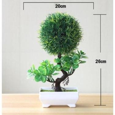 Imagem de Vasos de plantas artificiais em pinheiro bonsai - sem marca