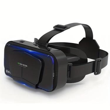 Imagem de Óculos de Realidade Virtual Inteligentes 3D VR Headset VR Helmet, Pret