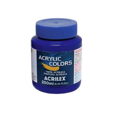 Imagem de Tinta Acrylic Colors 250ml G1 348-azul U. Acrilex, 348 - ULTRAMAR CLAR
