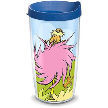 Imagem de Tervis Copo isolado Dr. Seuss-Lorax feito nos EUA com paredes duplas, 473 g, clássico