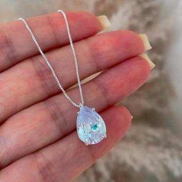 Imagem de Colar Ponto de Luz Gota Prata 925 - Atraktiva Joias, 45cm