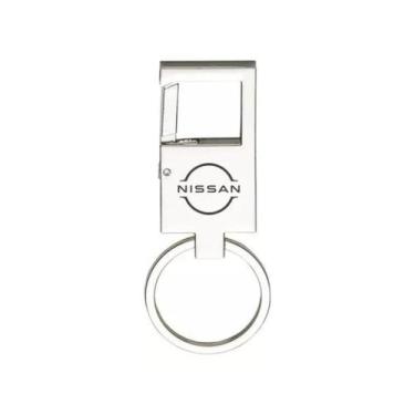 Imagem de Chaveiro Para Nissan Metal Espelhado Mosquetão - E - LUALKI STORE LASE