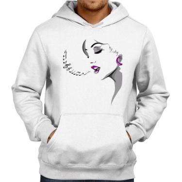 Imagem de Moletom Mulher Cantando - Foca na Moda, Branco, M