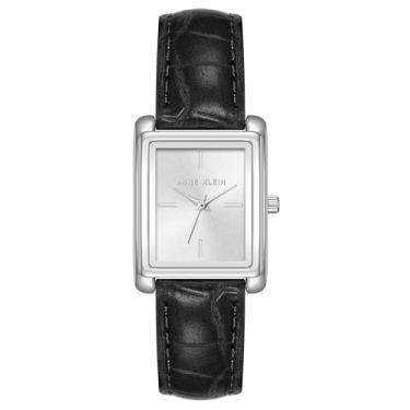 Imagem de Anne Klein Relógio feminino com pulseira Croco-Grain, Preto