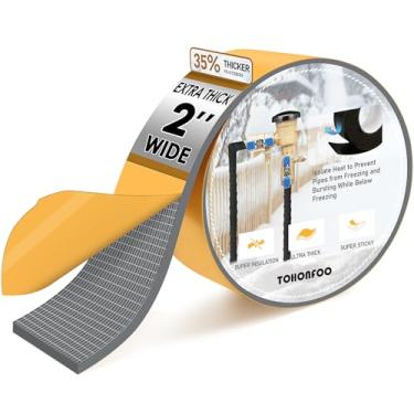 Imagem de TOHONFOO Isolamento De Tubos - Fita Isolante De Espuma - Fita Isolante Para Tubos De Água - Envoltório Isolante Para Tubos - Fita Térmica Para Tubos De Água - Isolamento De Linha Ca - Isolamento De