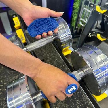Imagem de Meio dos Dedos Luva Palmar Tala Musculação Unissex Anti Calos Anti Imp
