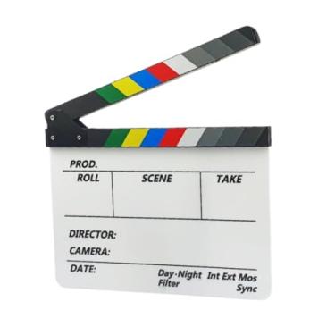 Imagem de Claquete de Cinema p/Gravações de Vídeos Produções Audiovisuais 30x24cm - Dizeres em Portugues