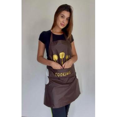Imagem de Avental De Cozinha Impermeável E Engrossado A Prova De Oleo De Limpeza