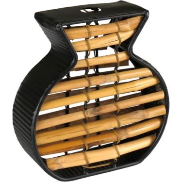 Imagem de VASO DECORATIVO ENFEITE CASA CONCEITO HOME&CO METAL E FIBRA 16x15x5cm PRETO