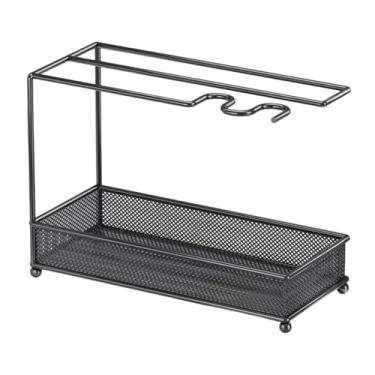 Imagem de Ioensy Arganizador da pia da cozinha Cack de pano de prato, suporte de esponja, gadgets de armazenamento Dreneador de prato de sabonete de ferro para, L