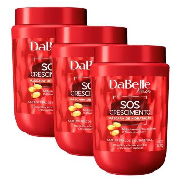 Imagem de Kit 3 und Creme De Tratamento Dabelle Sos Crescimento 800g