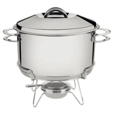 Imagem de Rechaud Tramontina Solar  6,1L Aço Inox Fundo Triplo com Fog