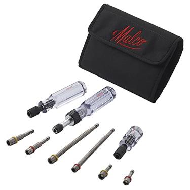 Imagem de Malco CONNEXT4 Kit de motorista magnético sextavado manual, capa preta, 9 peças