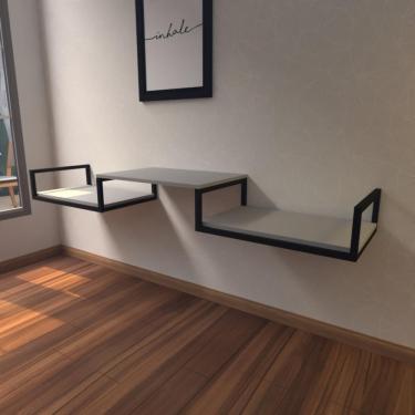 Imagem de Aparador Industrial Cinza Moderno Cantinho Café Escritorio Simples Sala Estar Quarto