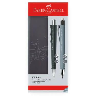 Imagem de Kit Faber-castell - Caneta Poly Ball 1.0mm + Lapiseira 0.7mm + Mina