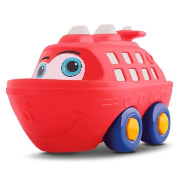Imagem de Brinquedo Navio Baby 15cm Soft Mordedor P- Bebês - Silmar Vermelho