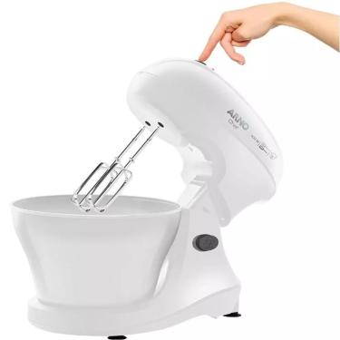 Imagem de Batedeira Arno Ellegance Cheff 400w 2 Batedores Tigela 5 Litros Branca 127v