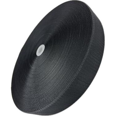 Imagem de GreyFit Fita De Nylon Preta Com Gancho Costura 2" - Rolo 50 Jardas (150 Pés)