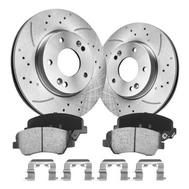 Imagem de Anpulsero Fiwriluvx Kit De Freio Dianteiro Automotivo Reposição Anpulsero, Rotores Pastilhas Cerâmica Compatíveis Com Modelos Hyundai E Kia Selecionados - Elantra, Elantra Coupe, Gt, Para Veloster,