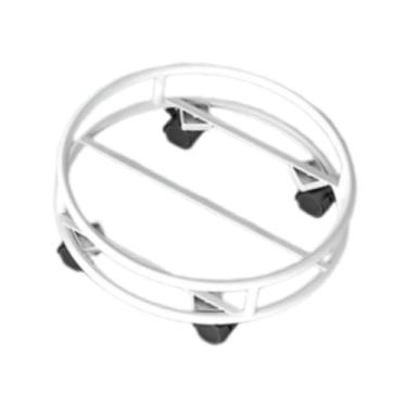 Imagem de Bothyi Suporte para vasos com rodas, carrinho para vasos de plantas, suporte moderno para exposição, para plantas, rodas com trava, rolo para plantas para, Branco