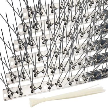 Imagem de aushucu Capa de espigões de pássaro de 21,6 m de aço inoxidável, pontas de pombos, espigões de pássaro pequeno para caixa de correio de janela de cerca de telhado (20 pés)