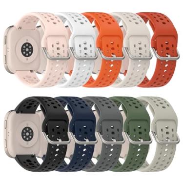 Imagem de Pulseira para Amazfit Bip 6/Bip 5, pulseira de silicone de liberação rápida de 22 mm para smartwatch Amazfit GTR 4/3/3 Pro/2/2e/GTR de 47 mm (sem rastreador)