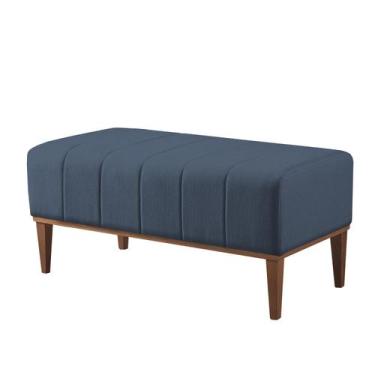 Imagem de Recamier Calçadeira 90cm Domênico - Due Decor, Linho Prime Marinho