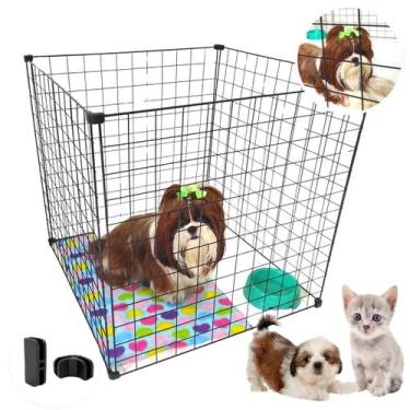 Imagem de Cercado 4 Telas Tela Aramada 60x60cm Pet Coelho Cachorro Gato com mimo