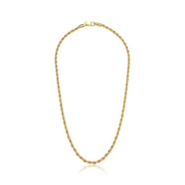 Imagem de Corrente Cordão Baiano 50Cm Lisa Banhada A Ouro