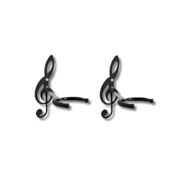 Imagem de Suportes De Violão PRETO Parede Guitarra Baixo Cavaquinho Viola Ukulele(2 UNIDADES)