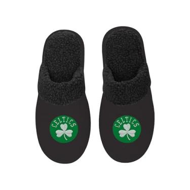 Imagem de FOCO - Chinelos masculinos NBA Big Logo Team Color Suede Sherpa Scuff, Boston Celtics, X-Large