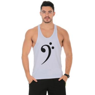 Imagem de Camiseta Regata Cavada Masculino Academia Treino Musculação Personaliz