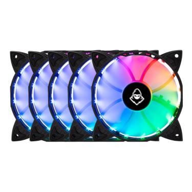 Imagem de Kit 5 Fans Mancer Z100 RGB Com Controladora 120mm - MCR-Z10RGB-01