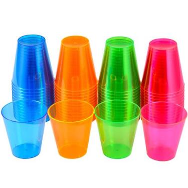 Imagem de Copos de tiro descartáveis QIANQUEYUE 30mL de plástico rígido 250 unid