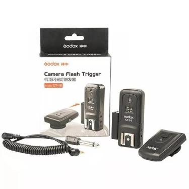 Imagem de Kit Radio Flash Greika CT16 16 Canais 433MHz Preto - Godox