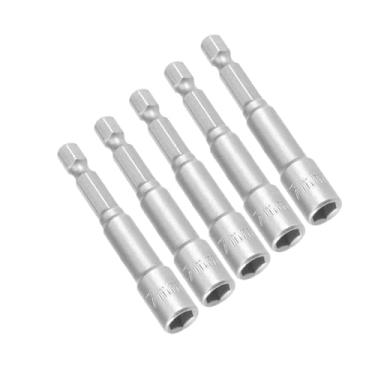 Imagem de TA-VIGOR 5 peças de haste hexagonal de troca rápida de 1/4, broca magnética de 7 mm, comprimento de 65 mm, métrica para manutenção de máquinas, móveis, marcenaria, reparo automático